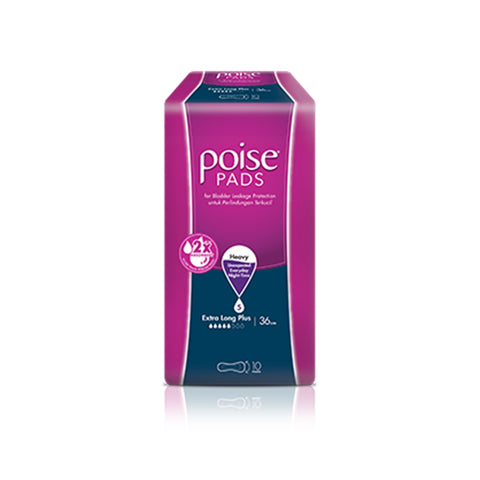 Poise Pads Extra Long Plus 36cm 10's