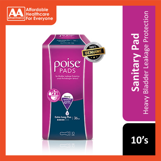 Poise Pads Extra Long Plus 36cm 10's