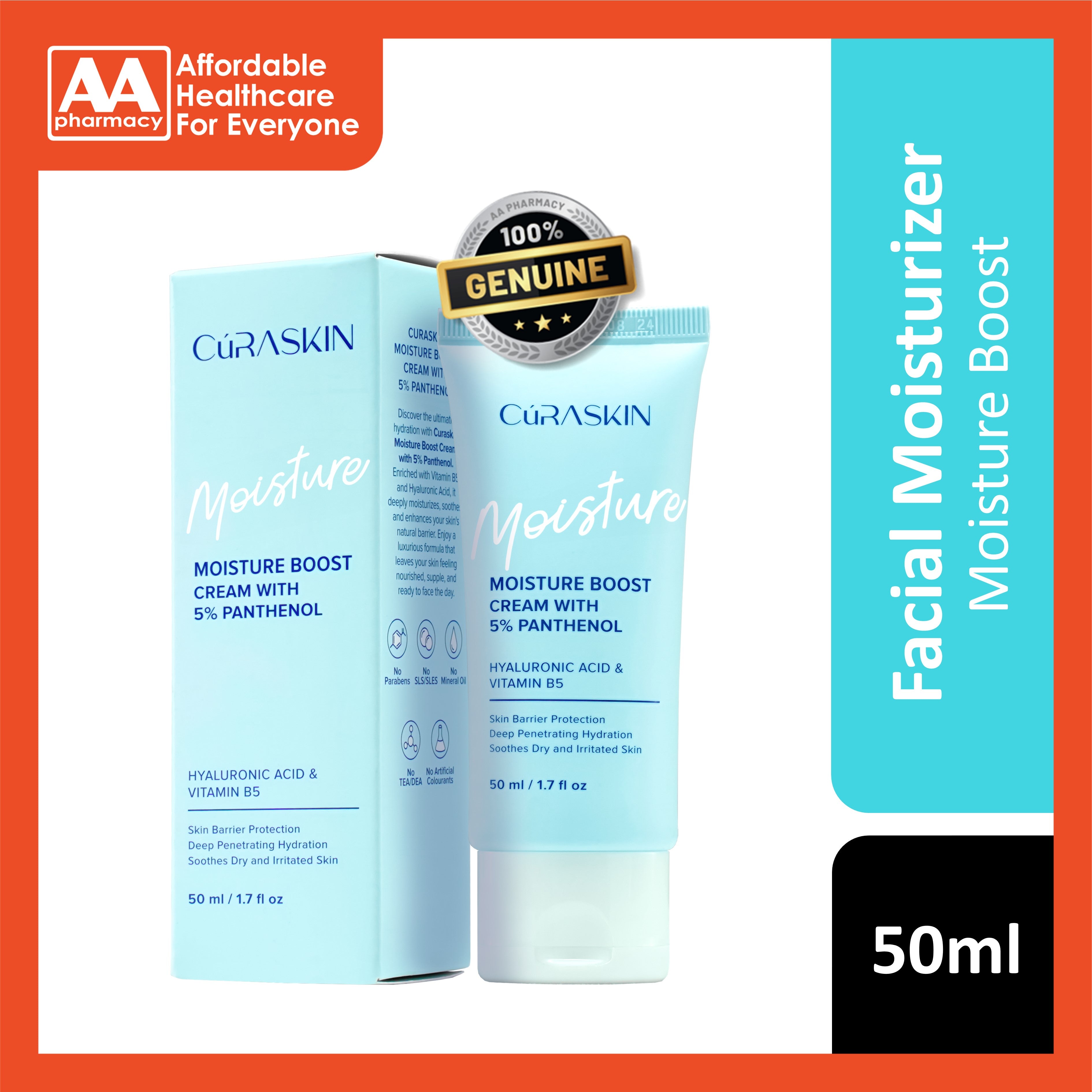 Polycutan Curaskin Moisture Boost Cream With 5% Panthenol 50ml – AA Pharmacy