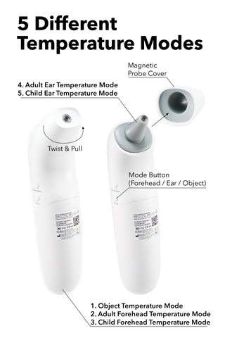 Acurac Infrared Thermometer Dual Function JPD-FR302