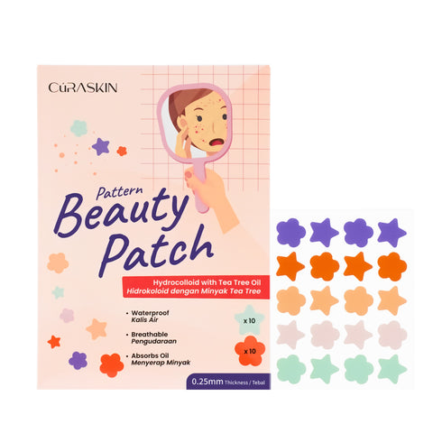 Curaskin Pattern Beauty Patch Hydrocolloid With Tea Tree Oil 20's