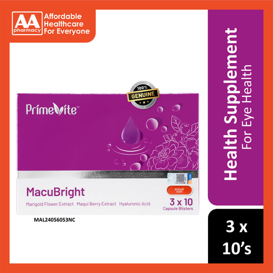 PrimeVite MacuBright Capsule 3x10's