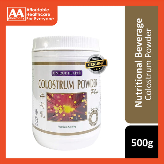 Unique Health Colostrum Plus Powder 500g (No Sugar Added)