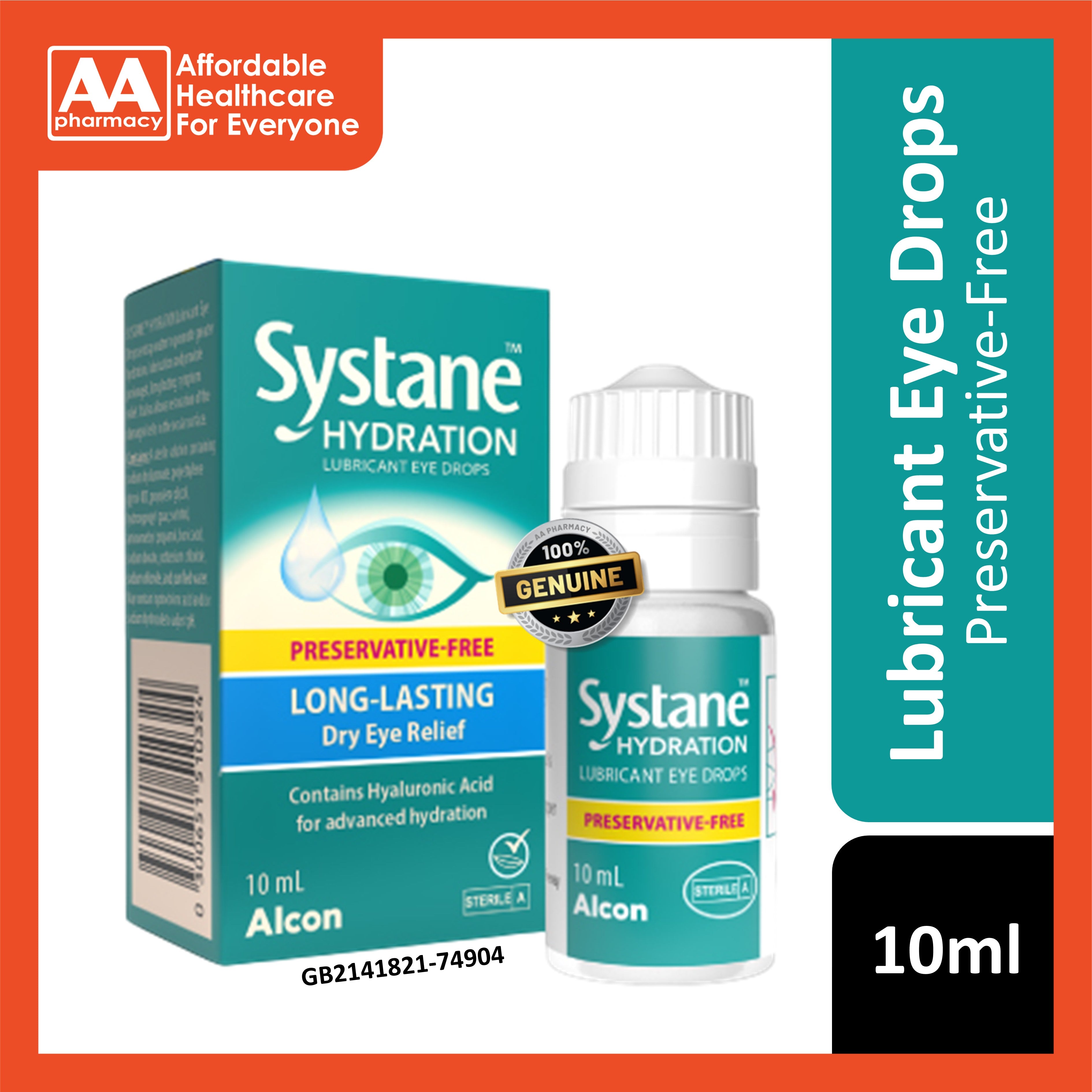 Systane Hydration Preservative Free Eye Drops 10ml AA Pharmacy Systane hydration preservative free eye drops 10ml aa pharmacy