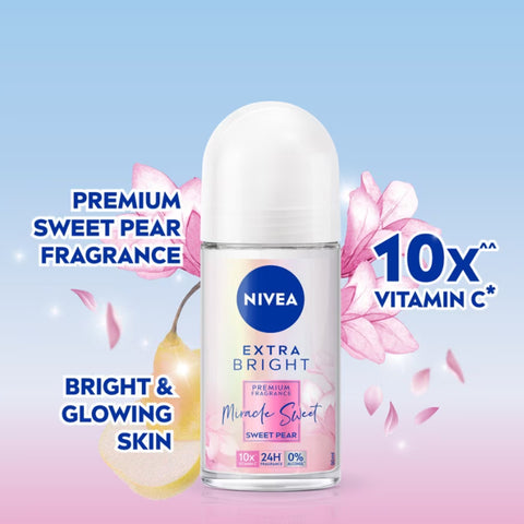 Nivea Deodorant Female Extra Bright Miracle Sweet Roll On 50ml