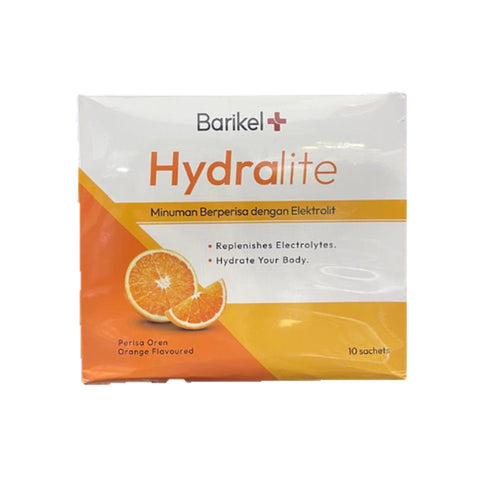 Barikel+ Hydralite Electrolyte Drink Sachet 62.5mLx10's [Orange Flavour]