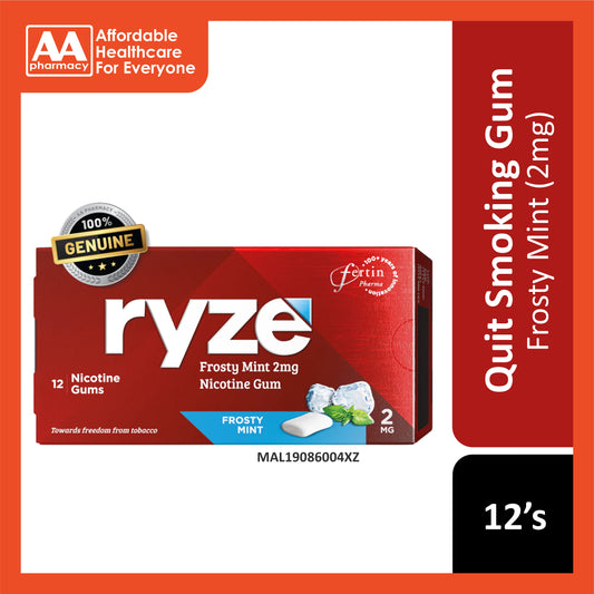 Ryze Quit Smoking Gum Frosty Mint 2mg - Nicotine Gum