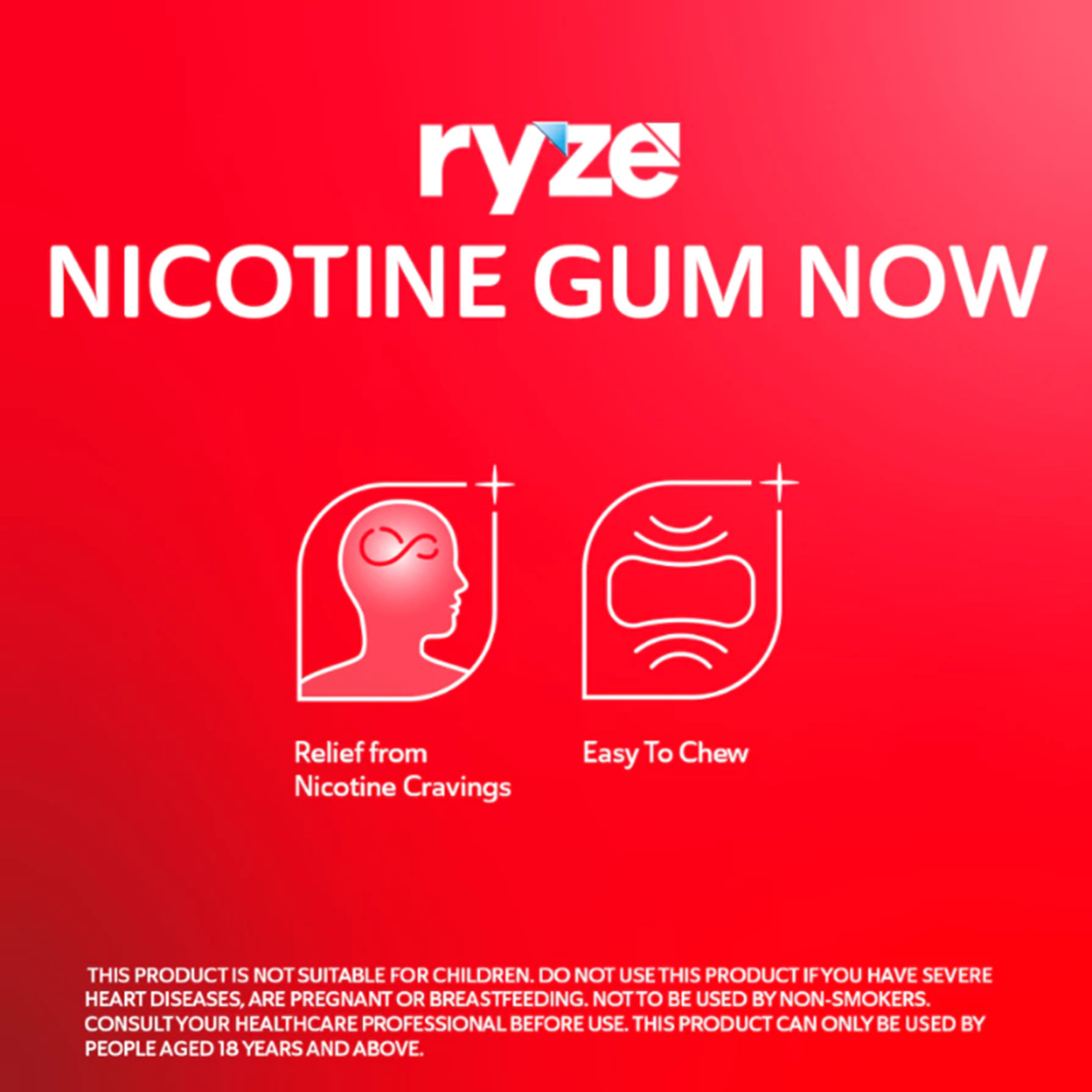 Ryze Frosty Mint 2mg Nicotine Gum 12's