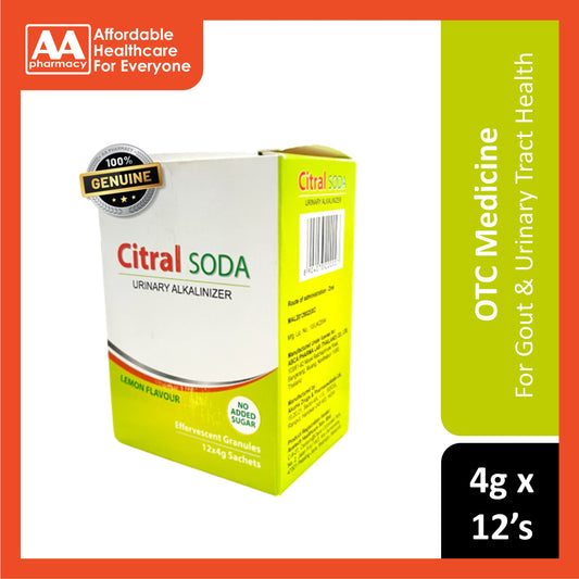 Citral Soda Urinary Alkalinizer Effervescent Granules Sachet 4gx12's