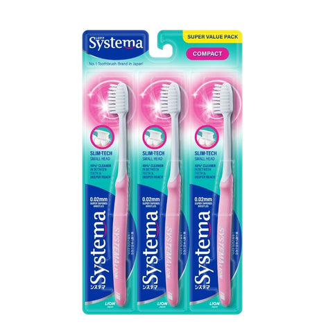 Systema Toothbrush Compact 3 pcs (Super Value Pack)