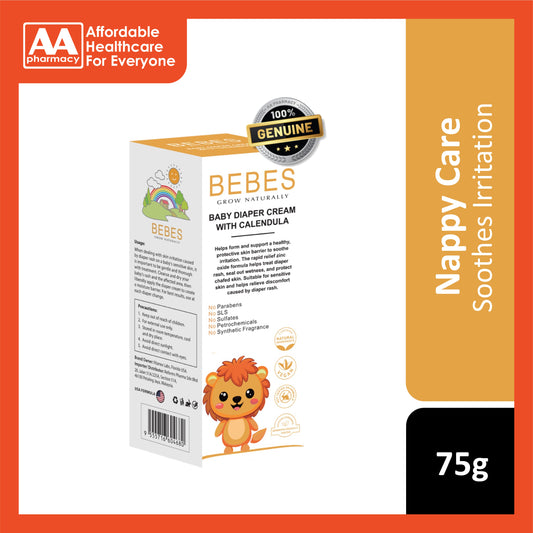 Bebes Baby Diaper Cream with Calendula 75g