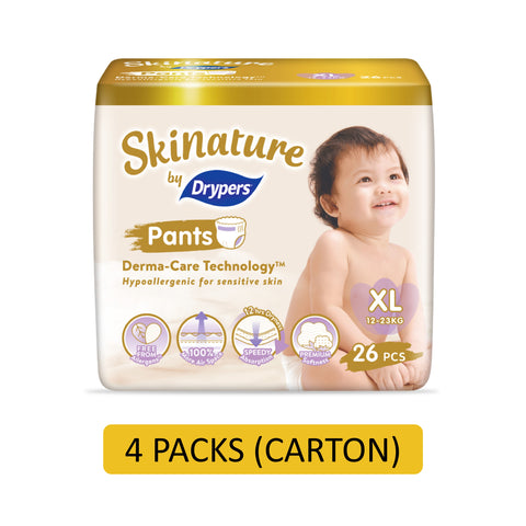 Skinature By Drypers Baby Pants Size XL 26's (12-23kg) [4 Packs/Carton]