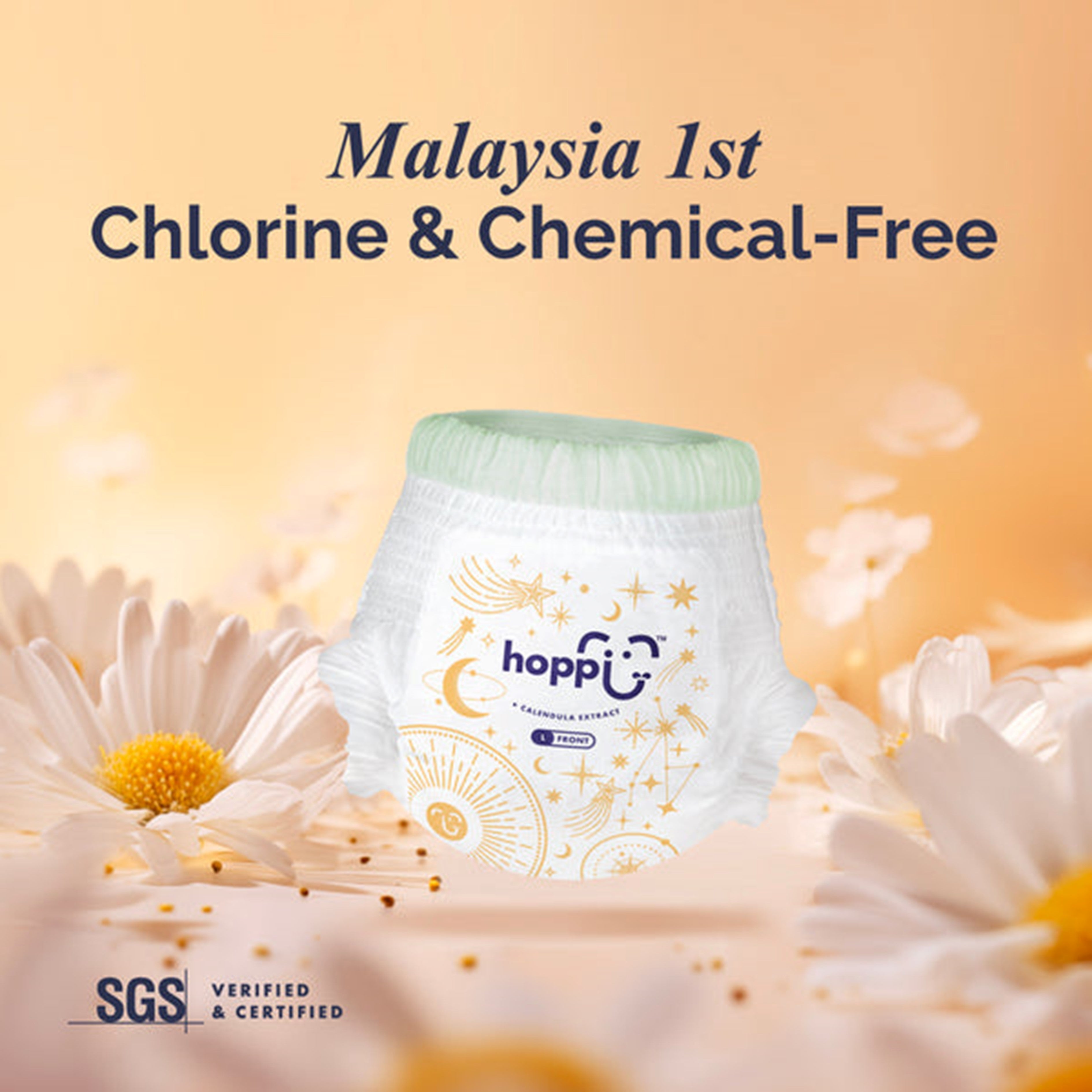 Hoppi RoyalDream Baby Pants Size M 42's (For 6-11kg) [4 Packs/Carton]