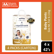 Hoppi RoyalDream Baby Pants Size M 42's (For 6-11kg) [4 Packs/Carton]