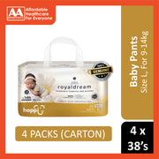 Hoppi RoyalDream Baby Pants Size L 38's (For 9-14kg) [4 Packs/Carton]