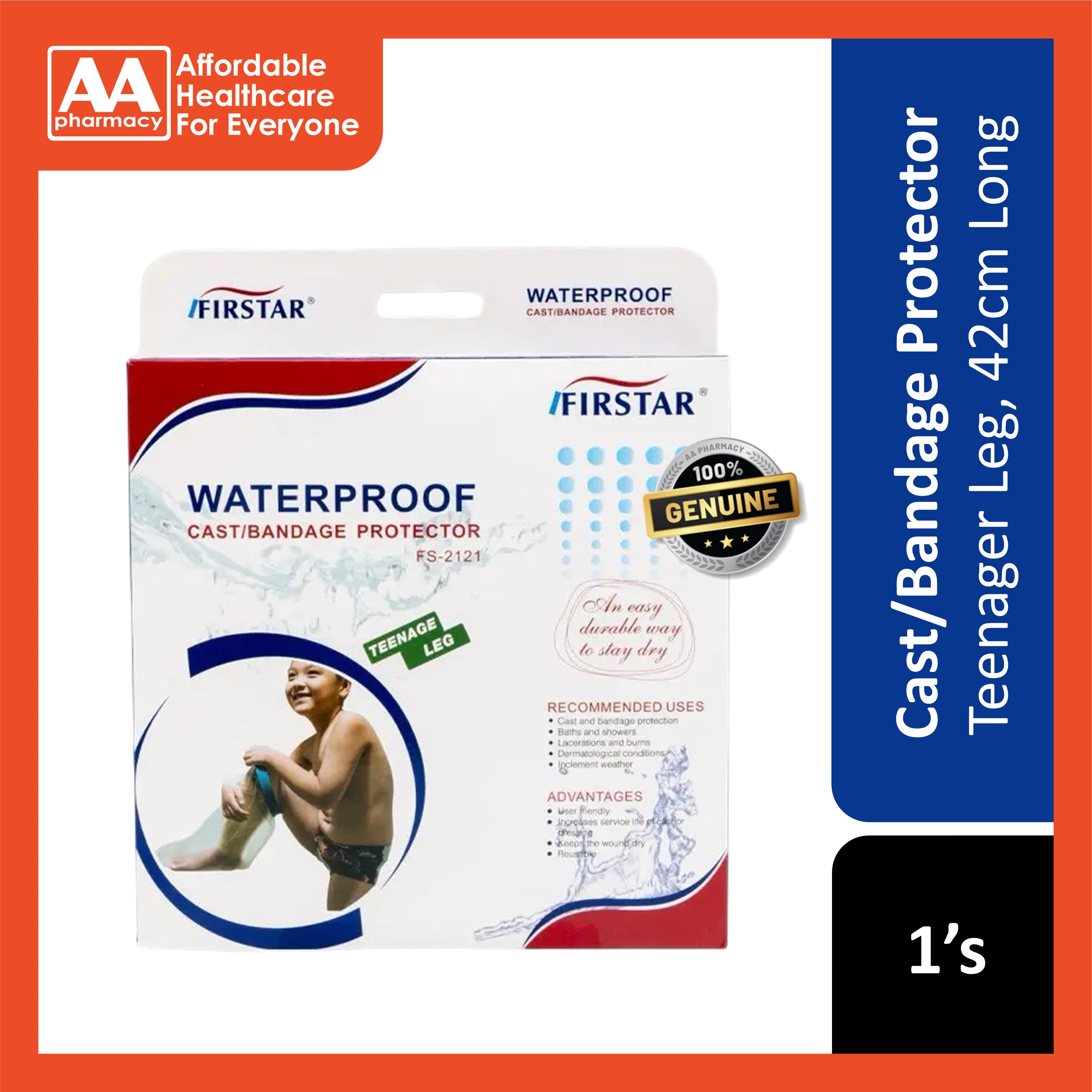Firstar Waterproof Cast/Bandage Protector FS-2121 (Teenager Leg, 42cm ...