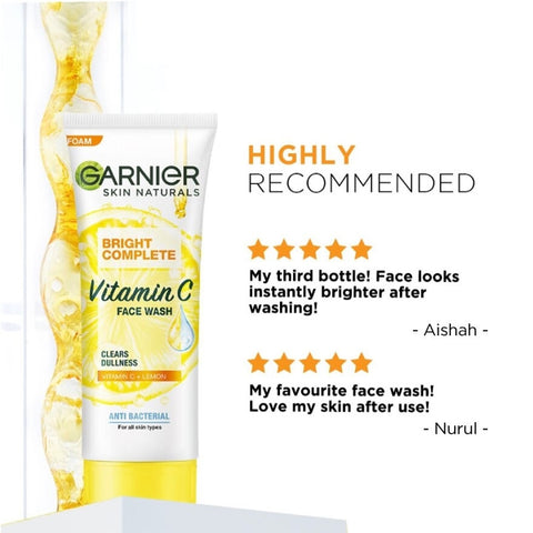 Garnier Bright Complete Vitamin C Face Wash 100mL