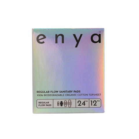 Enya Organic Cotton Sanitary Pads (Regular Flow, 24cm) 12's