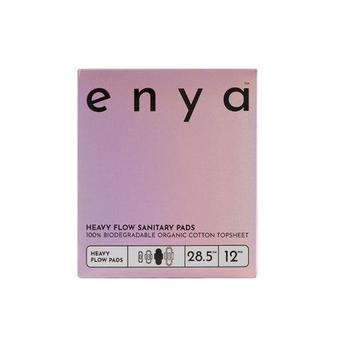 Enya Organic Cotton Sanitary Pads (Heavy Flow, 28.5cm) 12's