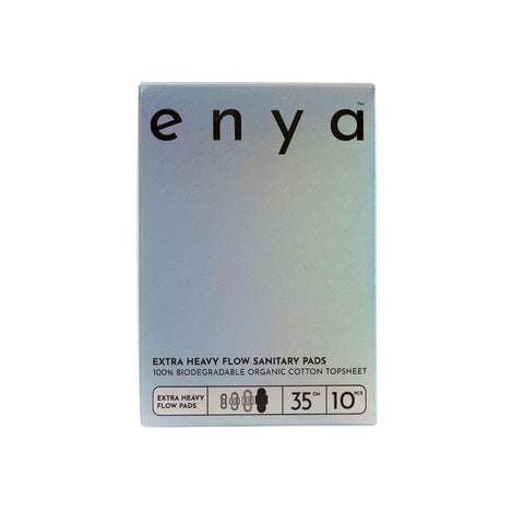 Enya Organic Cotton Sanitary Pads (Extra Heavy Flow, 35cm) 10's