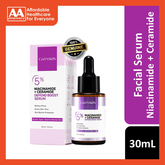 Curaskin 5% Niacinamide + Ceramide Defend Boost Serum 30mL