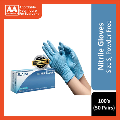 Nitrile Disposable Gloves Size S 100's (50 Pairs)