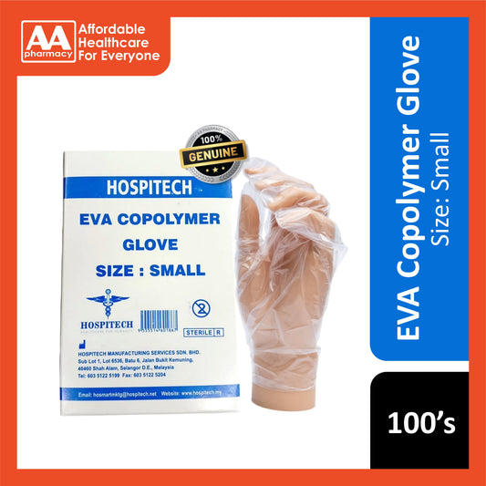 Hospitech EVA Copolymer Sterile Glove Size S 100's Box (MDA Approved)