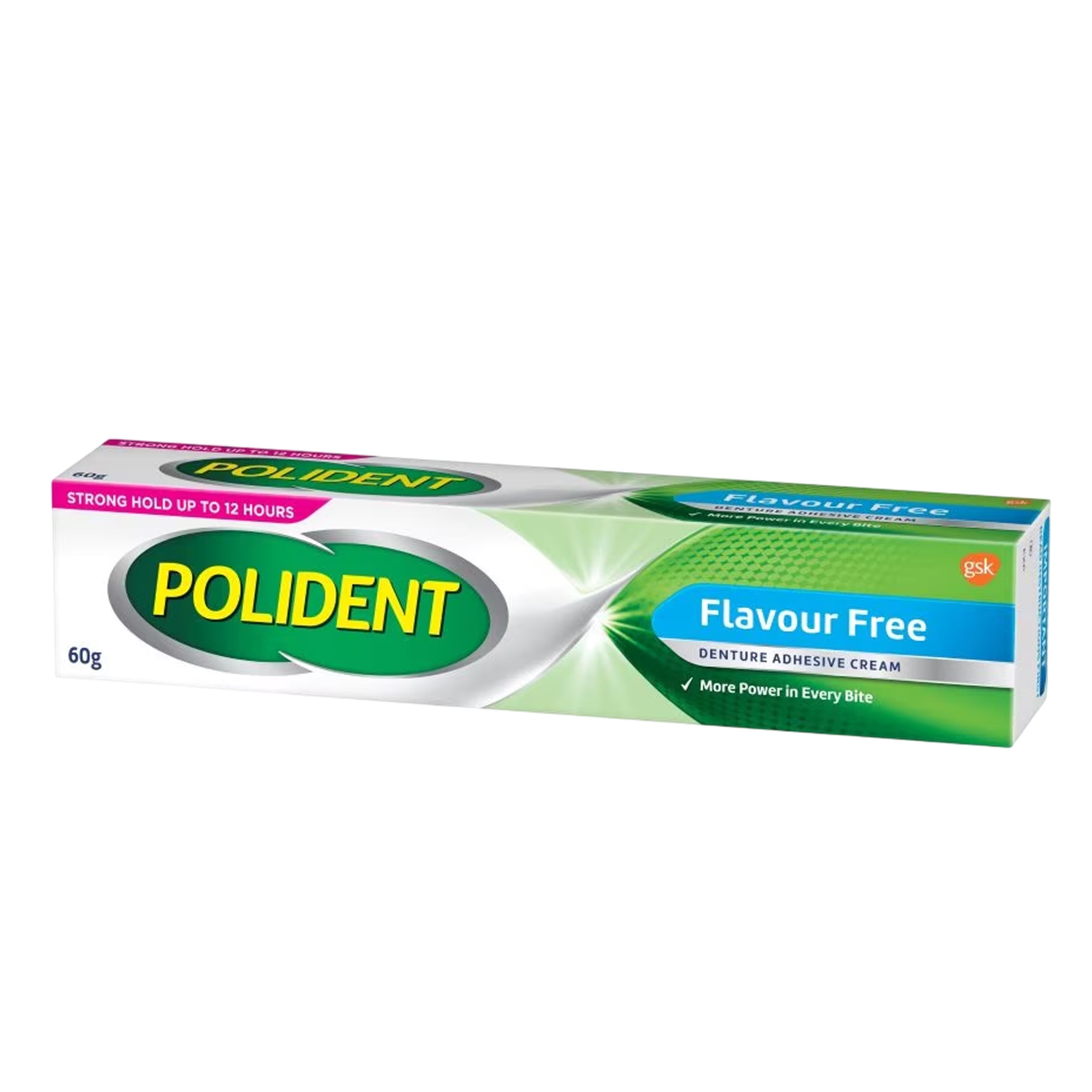 Polident Denture Adhesive Cream 60g (Flavour Free)