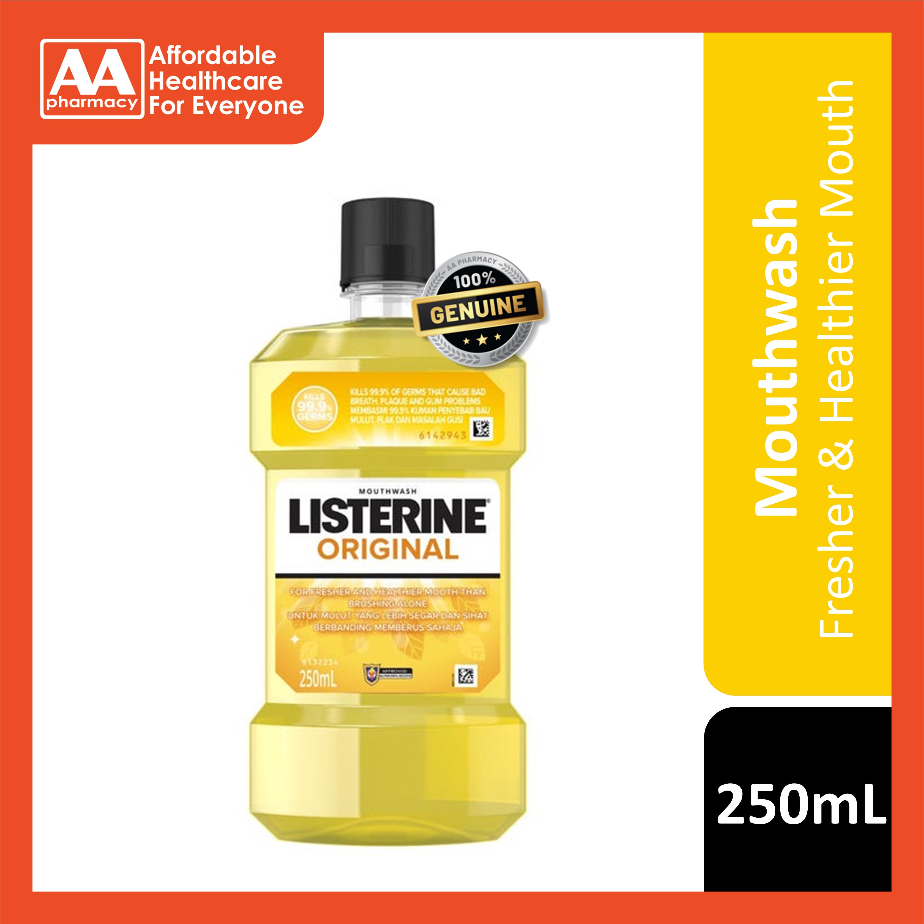Listerine Mouthwash - Original 250mL