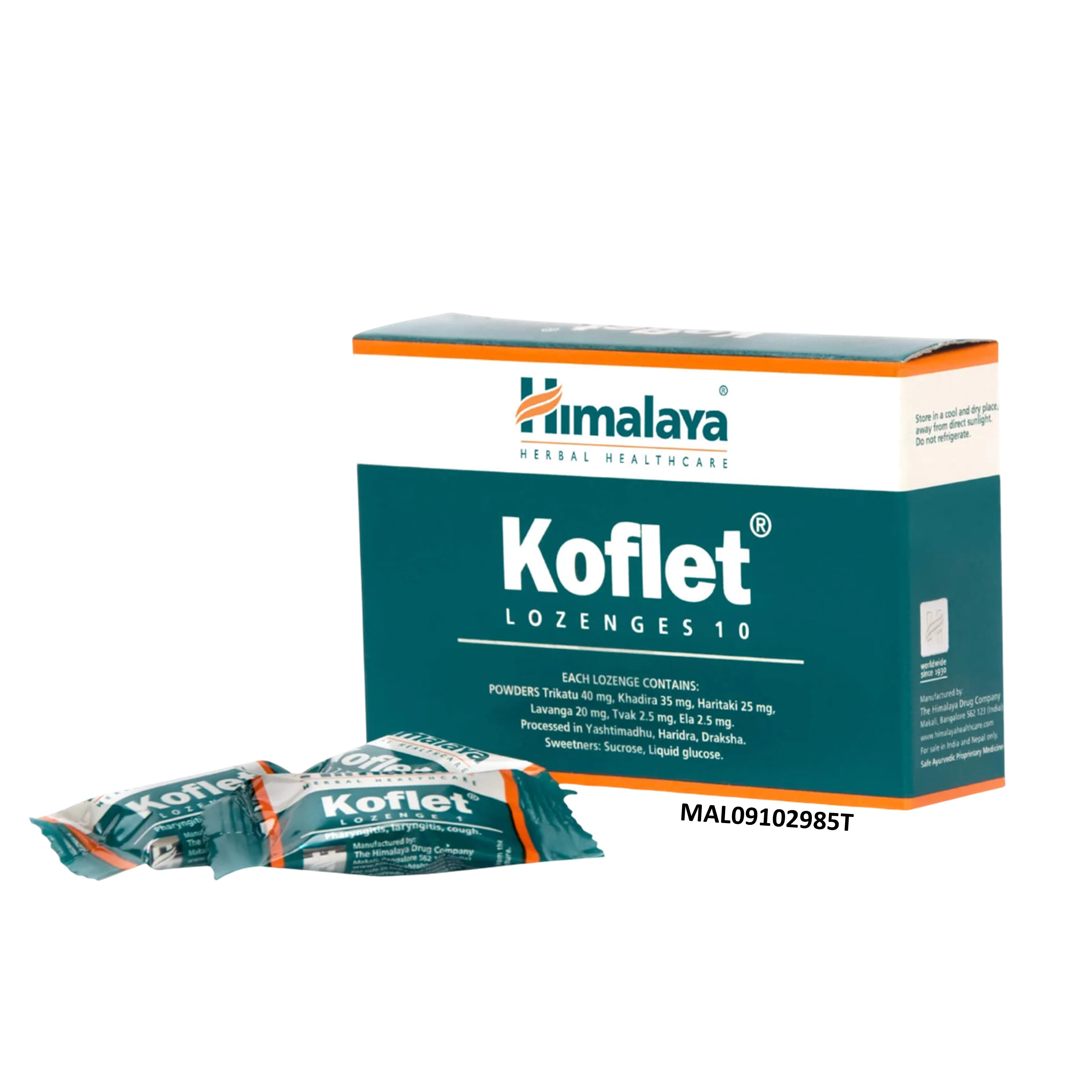 Himalaya Koflet Lozenges 10's (For Relief of Throat Irritations and Cough)