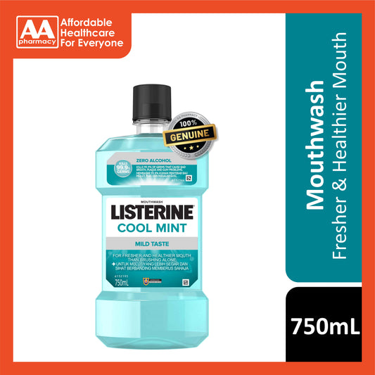 Listerine Mouthwash - Cool Mint (Mild Taste) 750mL