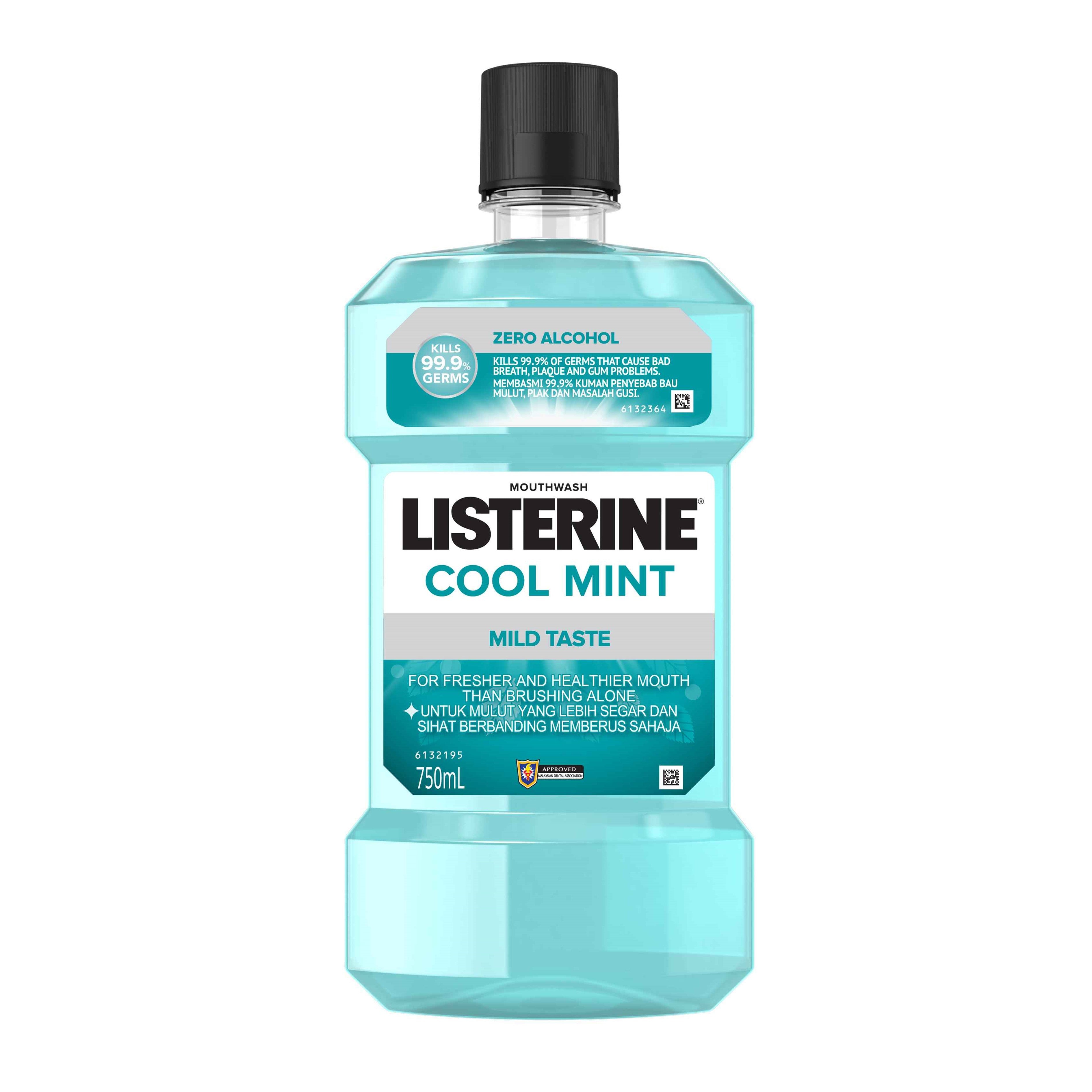 Listerine Mouthwash - Cool Mint (Mild Taste) 750mL