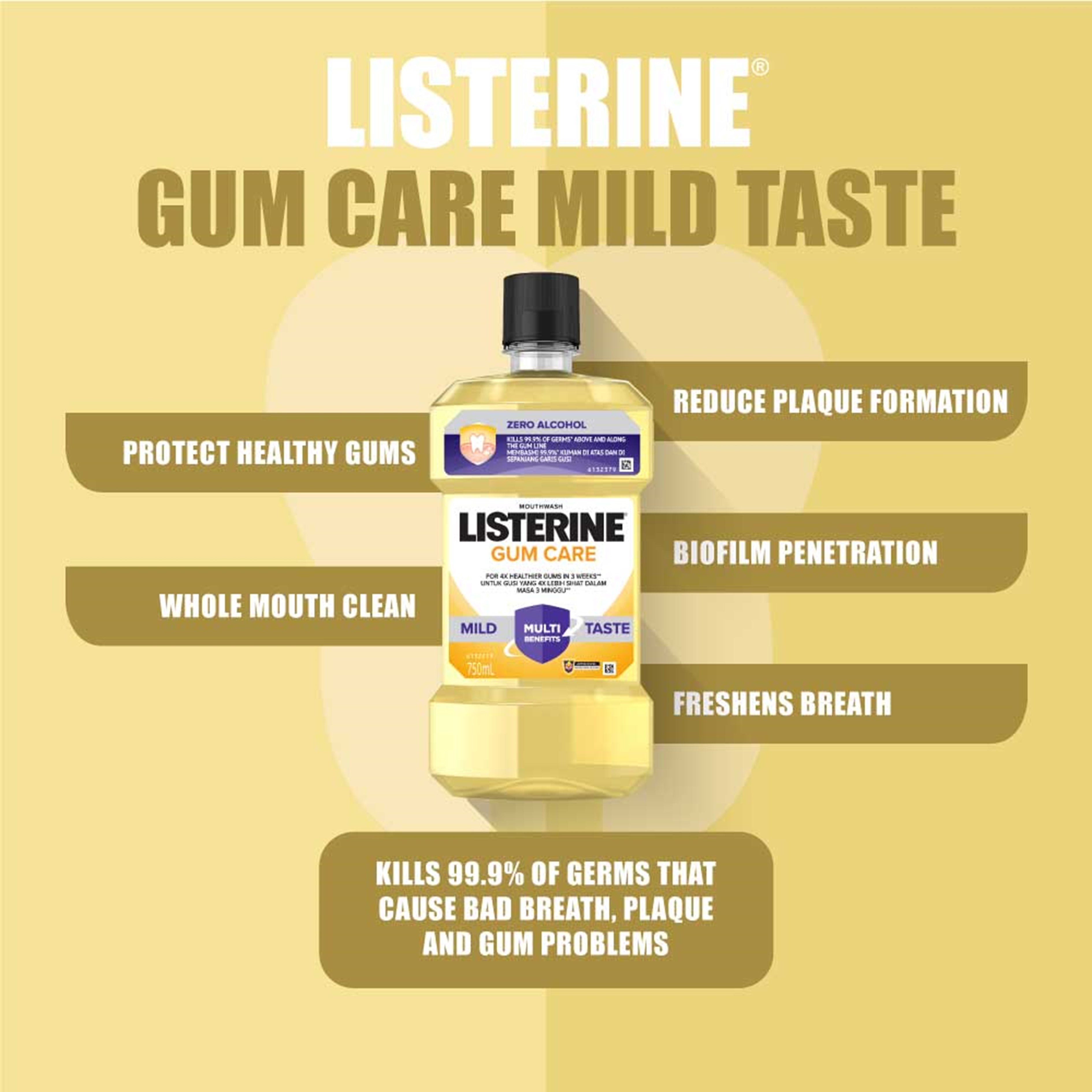 Listerine Mouthwash - Gum Care (Mild Taste) 250mL