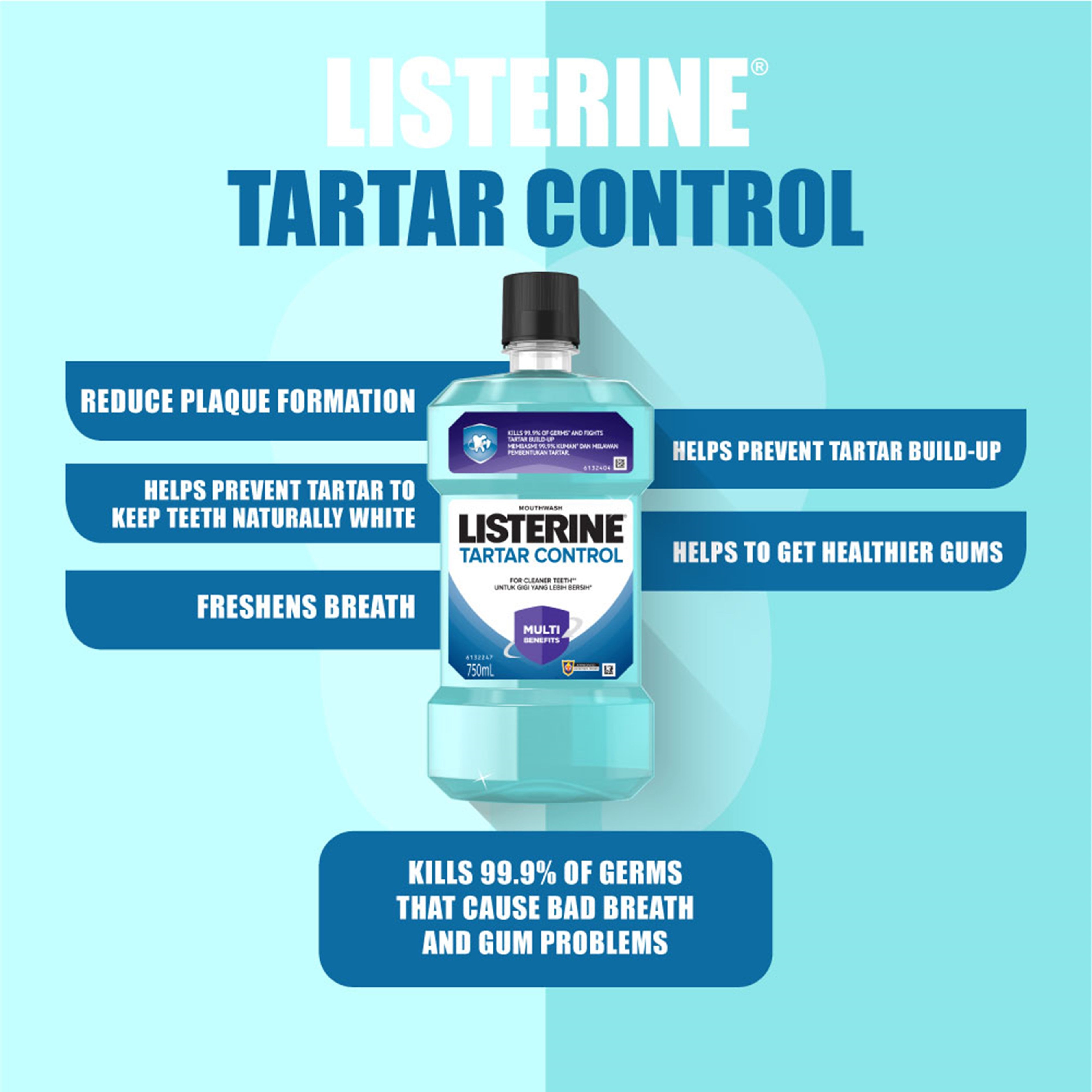Listerine Mouthwash - Tartar Control 750mL