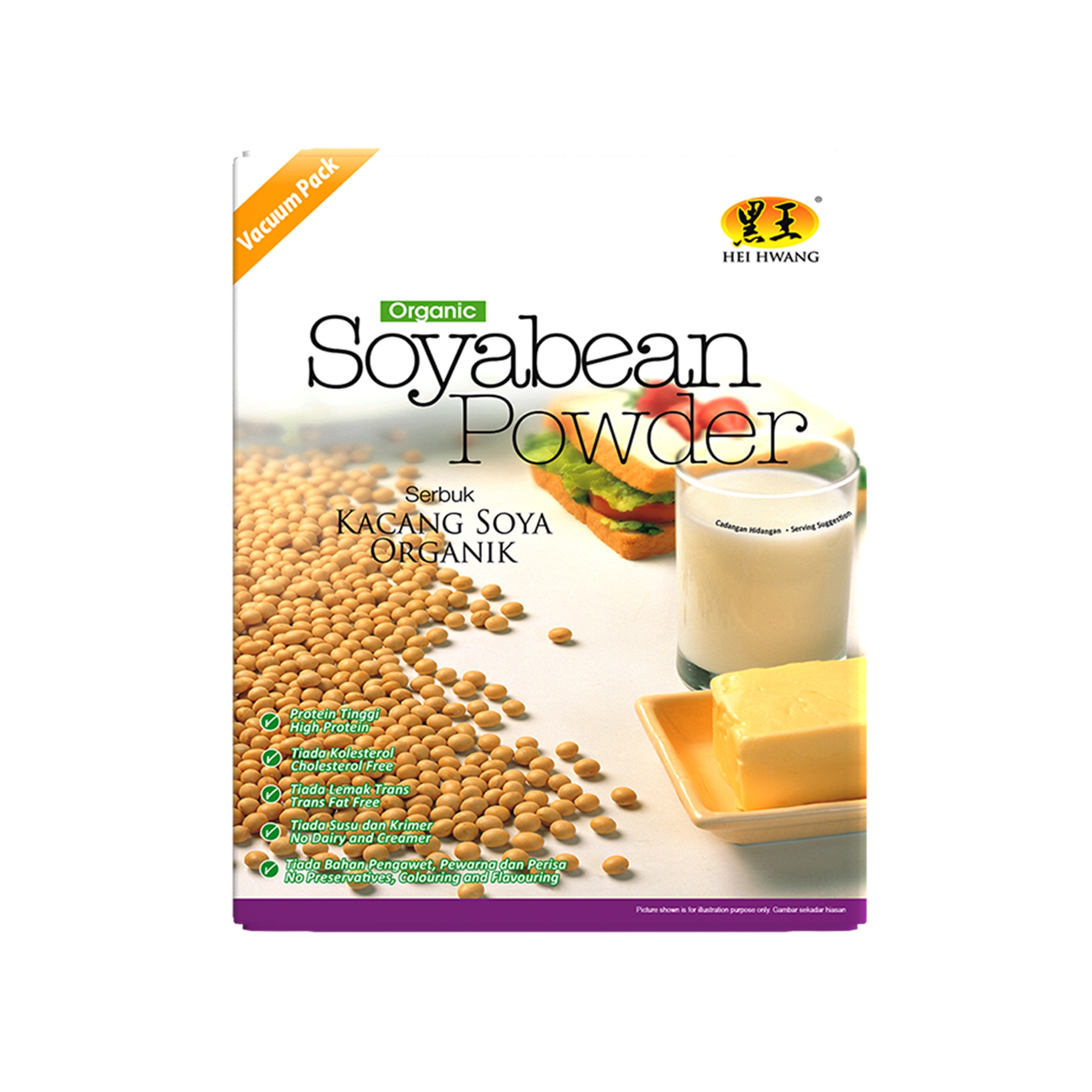 Hei Hwang Organic Soya Bean Powder (Fructose Added) 400g