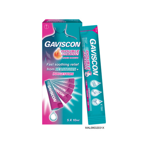 Gaviscon Double Action Liquid (Mint) Sachet 10mLx5's