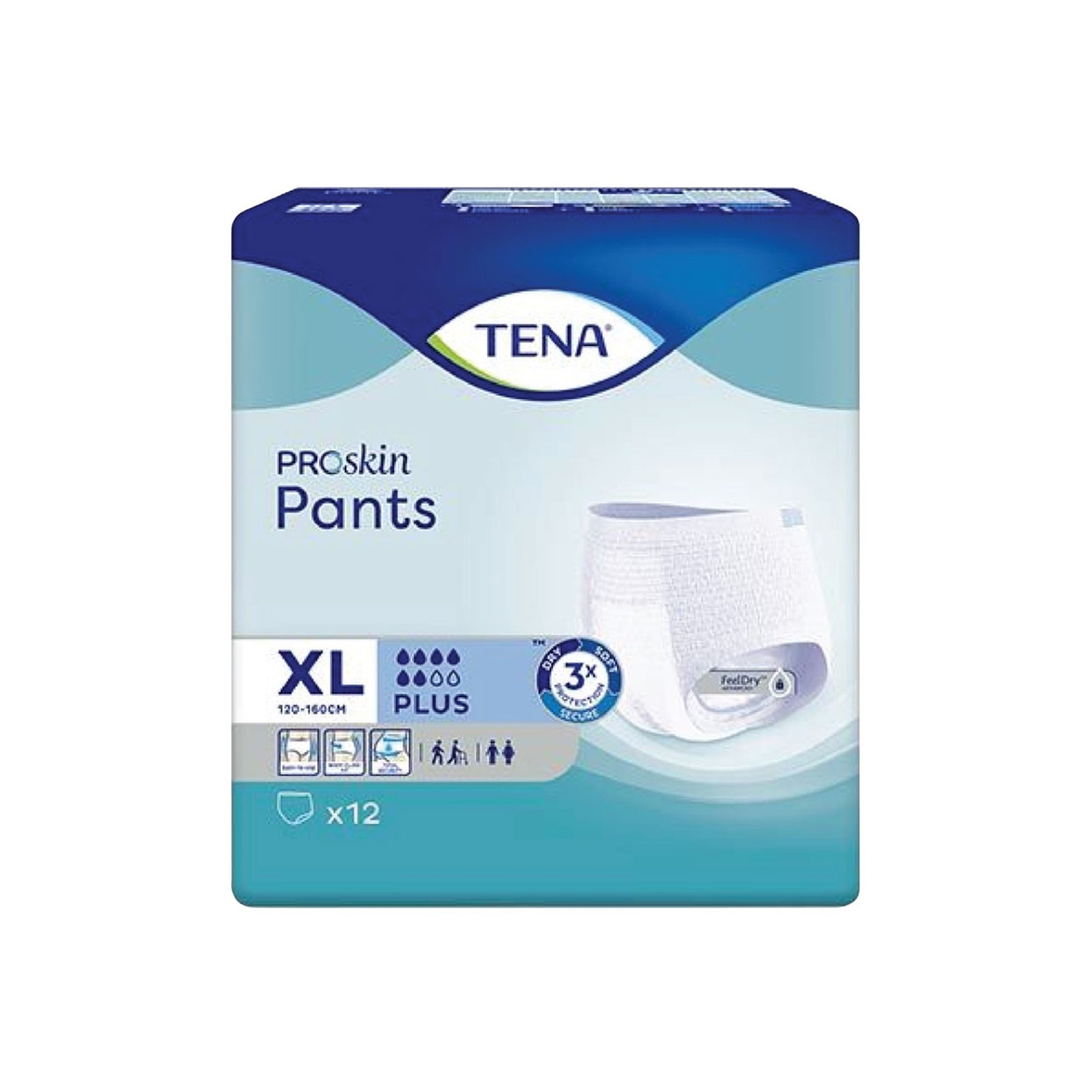 Tena PROskin Adult Pants Plus Size XL 12's (120-160cm / 47-63 inches)