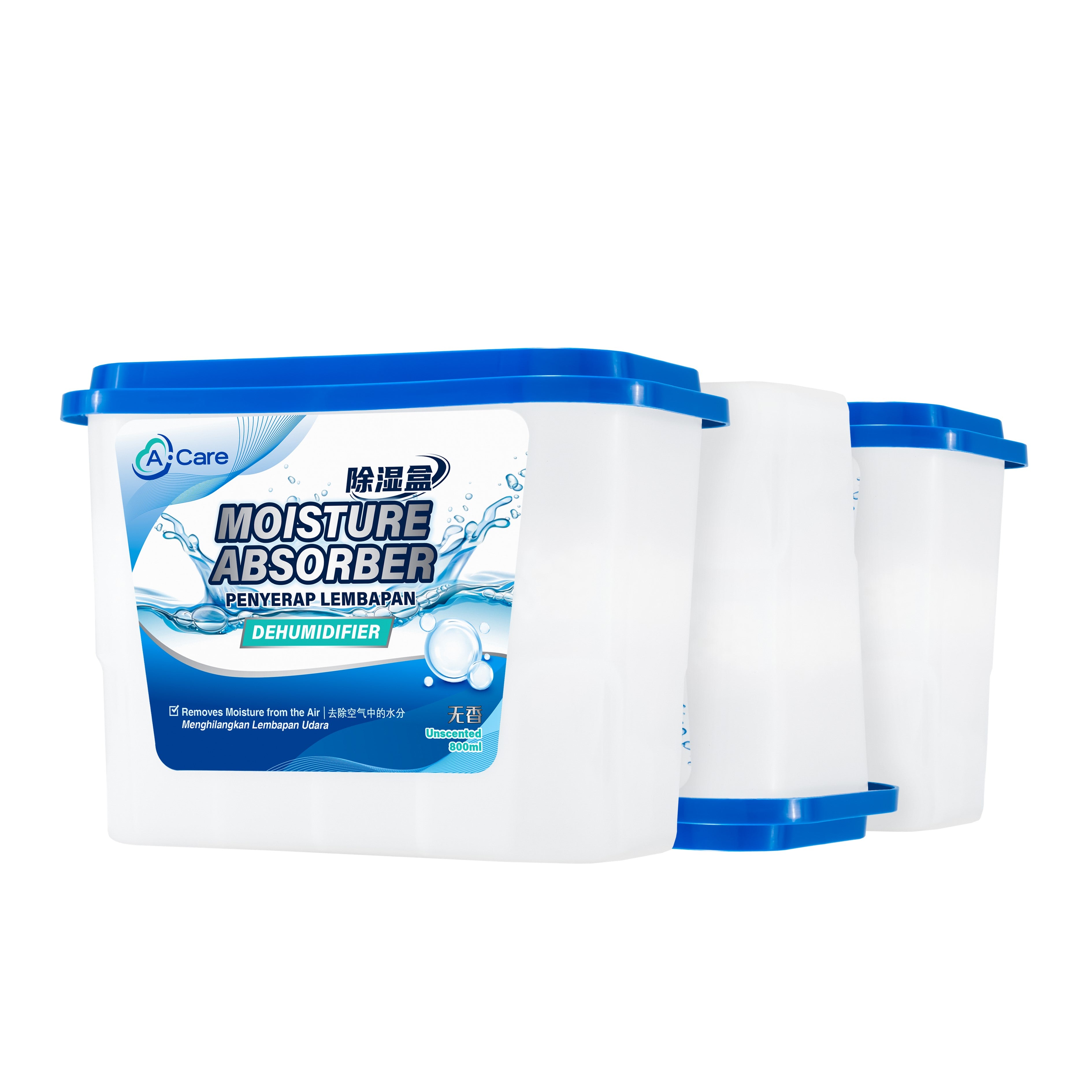 A-Care Unscented Dehumidifier (Moisture Absorber) 3x800mL