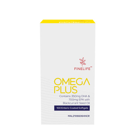 Finelife Omega Plus Enteric-Coated Softgels 100's (Fish Oil and Blackcurrant Seed Oil)