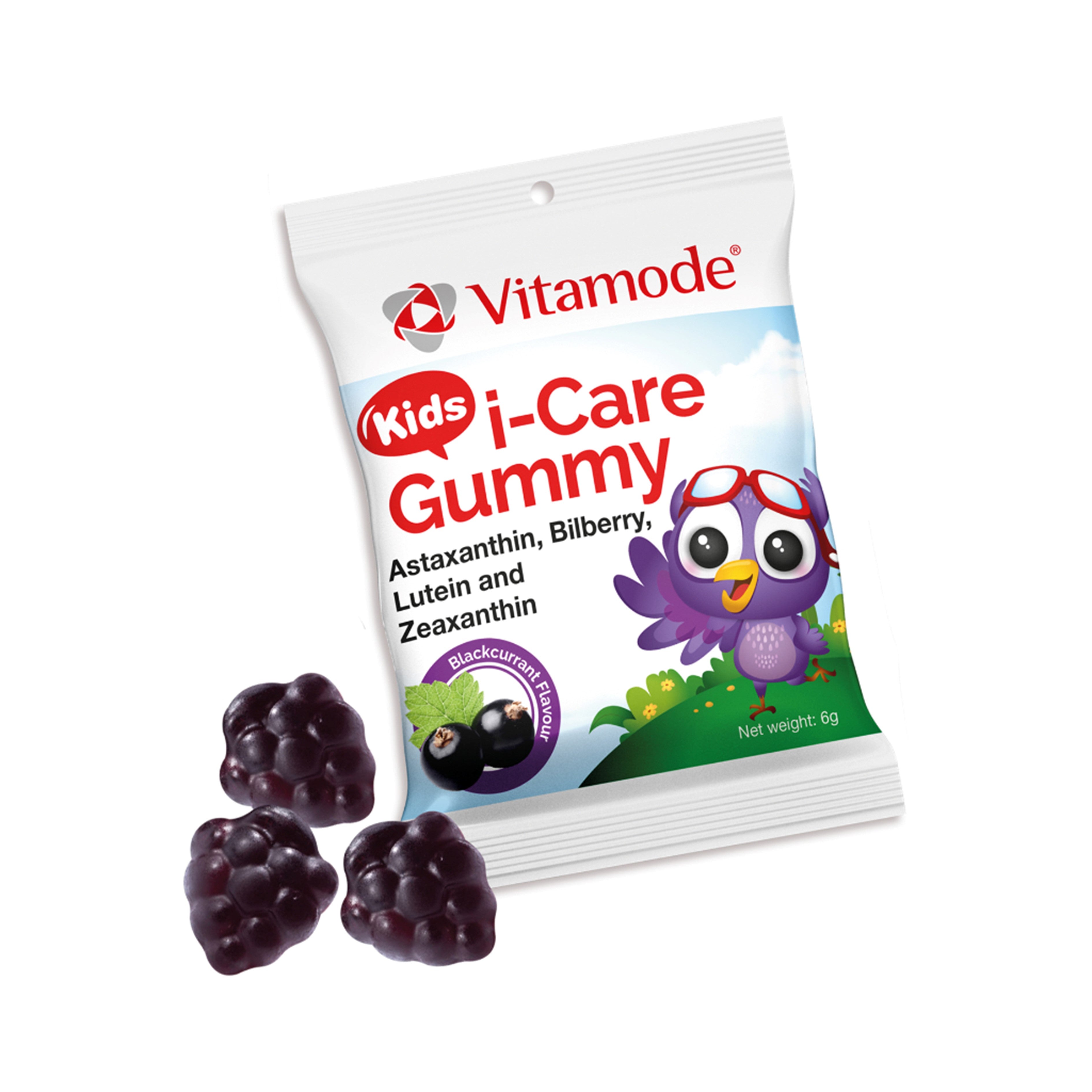 Vitamode Kids i-Care Gummy Sachet 20x3's (Blackcurrant Flavour)