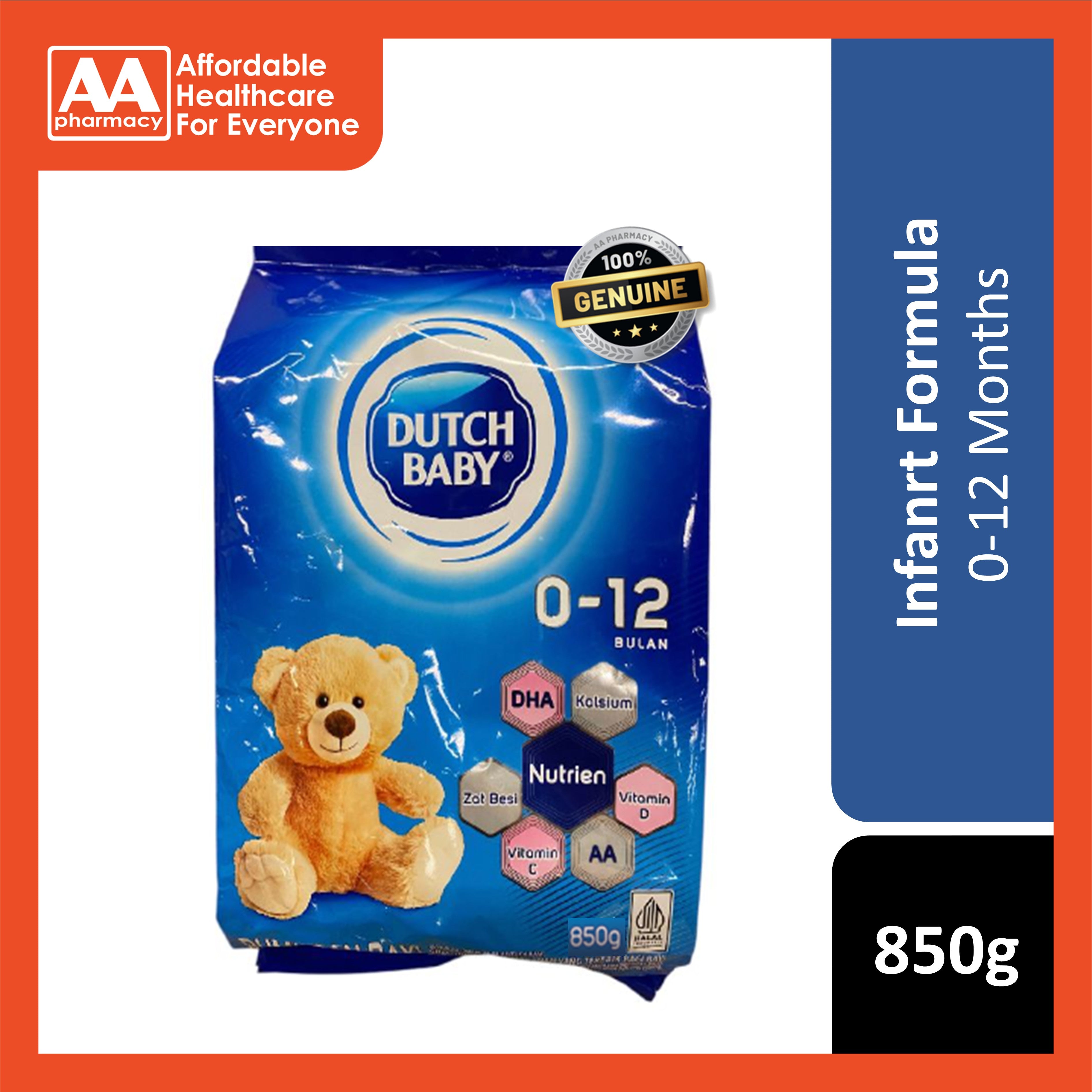Dutch Baby Infant Formula 850g (For Babies 0-12 Months)