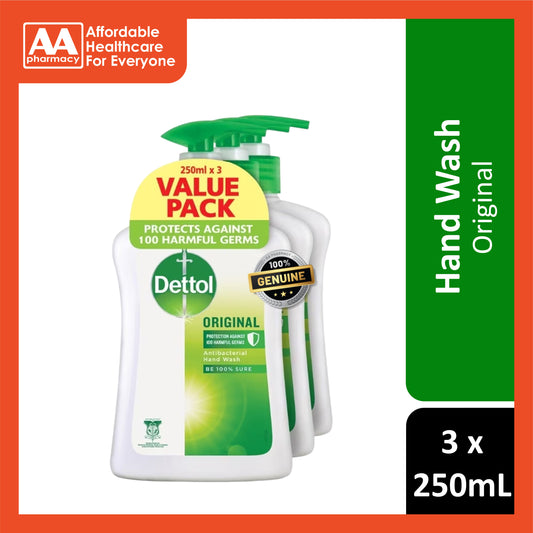 Dettol Antibacterial Hand Wash (Original) Value Pack 3x250mL