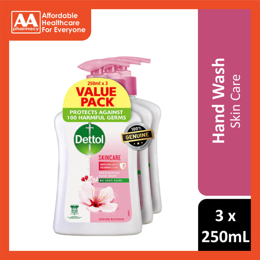 Dettol Antibacterial Hand Wash (Skincare) Value Pack 3x250mL