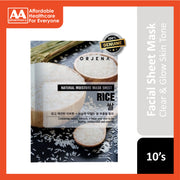 Orjena Natural Moisture Mask Sheet (Rice) 10's [Box]