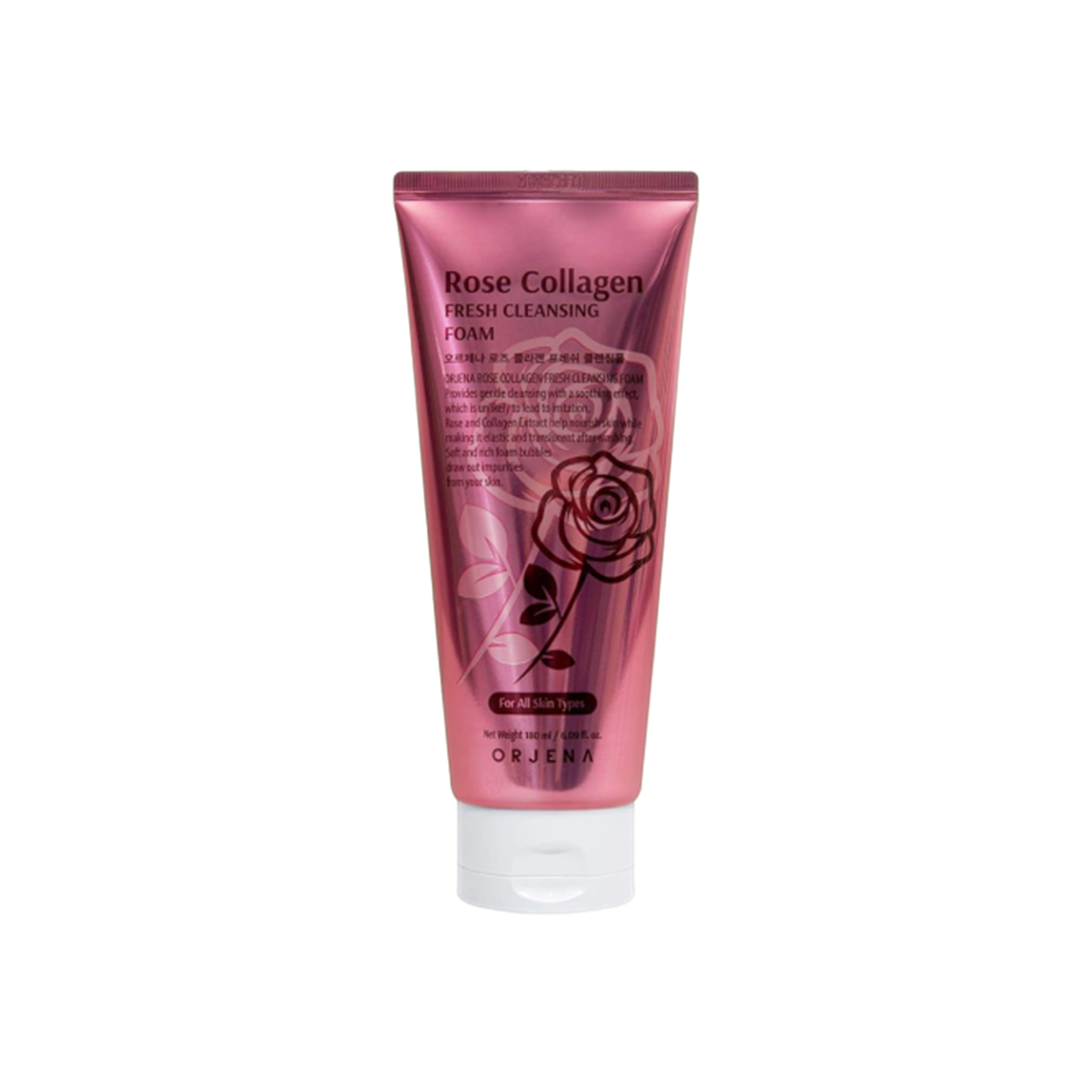Orjena Rose Collagen Fresh Cleansing Foam 180mL