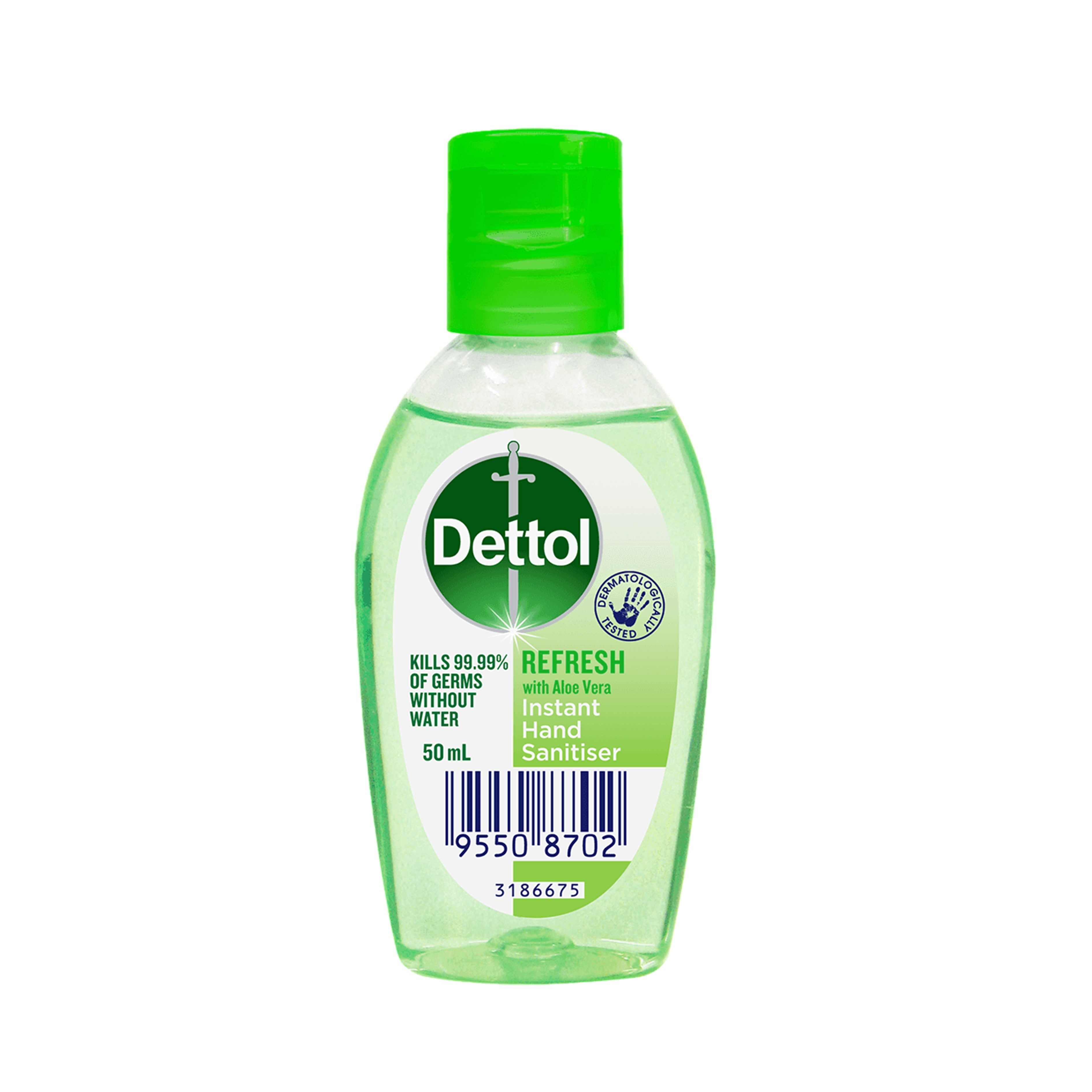 Dettol Refresh Instant Hand Sanitizer (With Aloe Vera) 50mL
