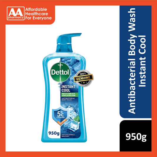 Dettol Antibacterial Body Wash (Instant Cool, Mint & Sea Minerals) 950g