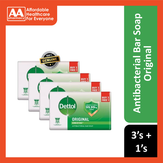 Dettol Antibacterial Body Bar Soap (Original) Value Pack 4x100g