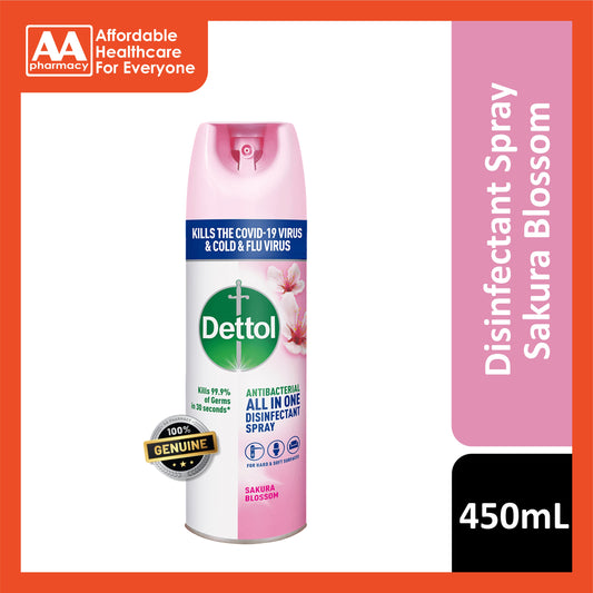 Dettol Antibacterial All in One Disinfectant Spray (Sakura Blossom) 450mL