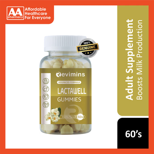 Revimins Lactawell Gummies 60's (Vanilla Flavour) - Boosts Milk Production